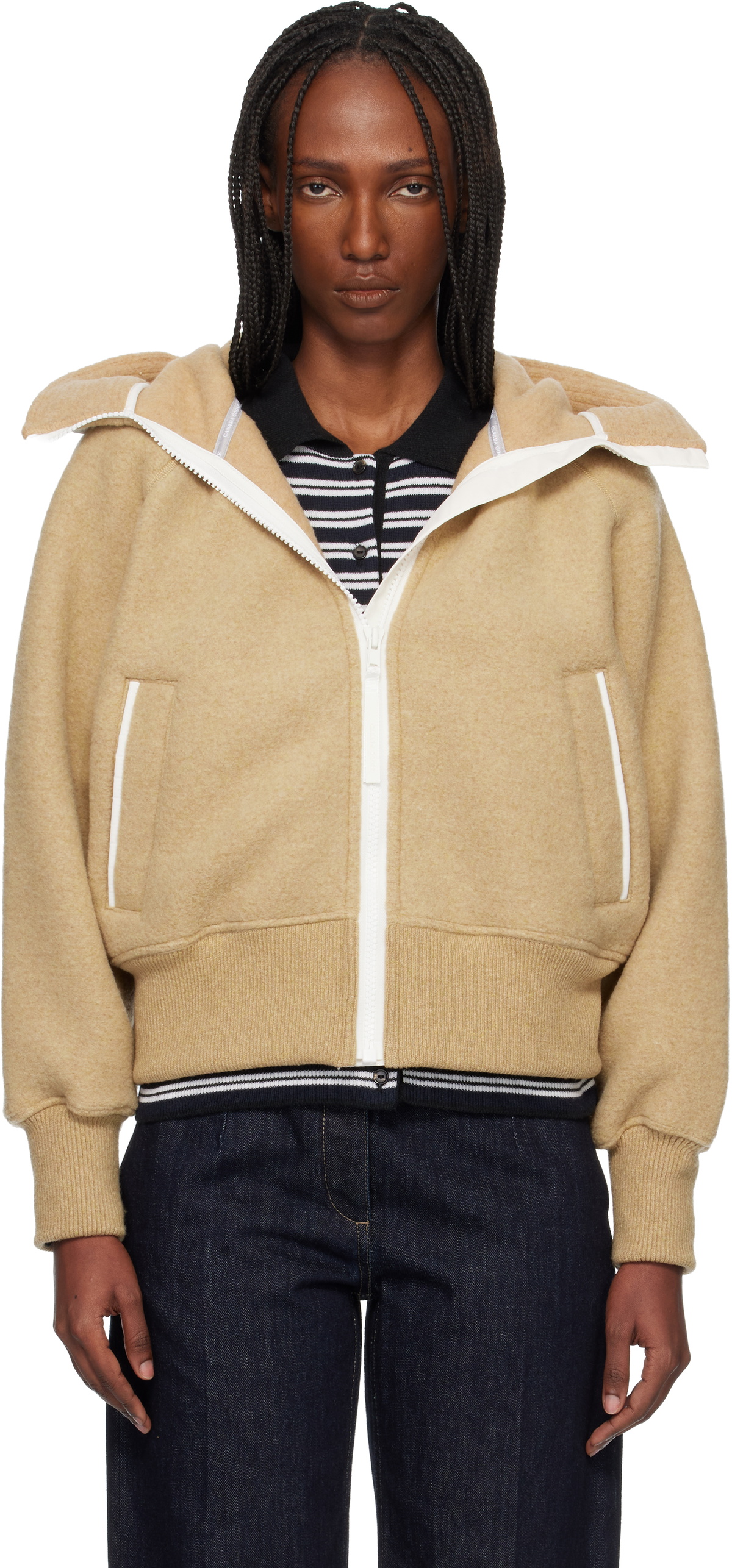 Canada Goose Beige 'White Label' Chilliwack Bomber Jacket