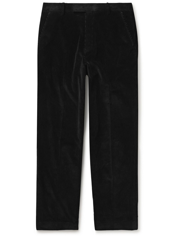 Photo: The Row - Elijah Cotton-Blend Corduroy Trousers - Black