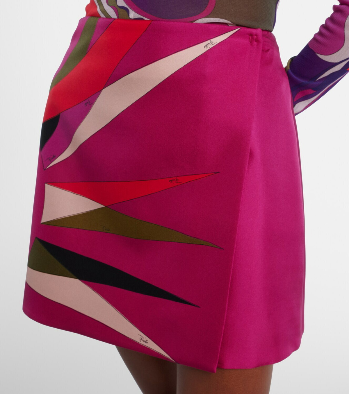Pucci Stella silk wrap skirt