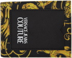 Versace Jeans Couture Black & Yellow Regalia Baroque Bifold Wallet