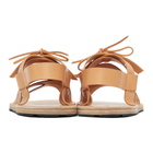 Jil Sander Tan Strapped Flat Sandals