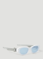 Swipe 2 Oval Sunglasses in White