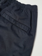 Stone Island - Tapered Cotton-Blend Trousers - Blue