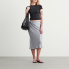 Anine Bing Women's Bar Silk Skirt in Pastel Blue