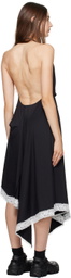 OPEN YY Black Lace Midi Dress