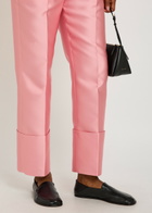 Calvin Klein Eva Turn-up Duchess-satin Trousers Pink