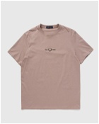 Fred Perry Embroidered T Shirt Pink - Mens - Shortsleeves