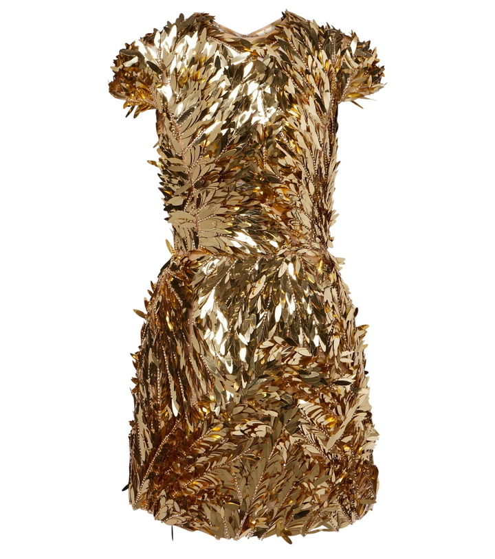 Photo: Oscar de la Renta Embellished mesh minidress