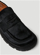 Hairy Penny Loafers in Black