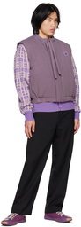 Acne Studios Purple Jacquard Cardigan