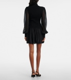 Frame Ribbed-knit wool and silk minidress