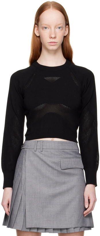 Photo: lesugiatelier Black Perforated Sport Top