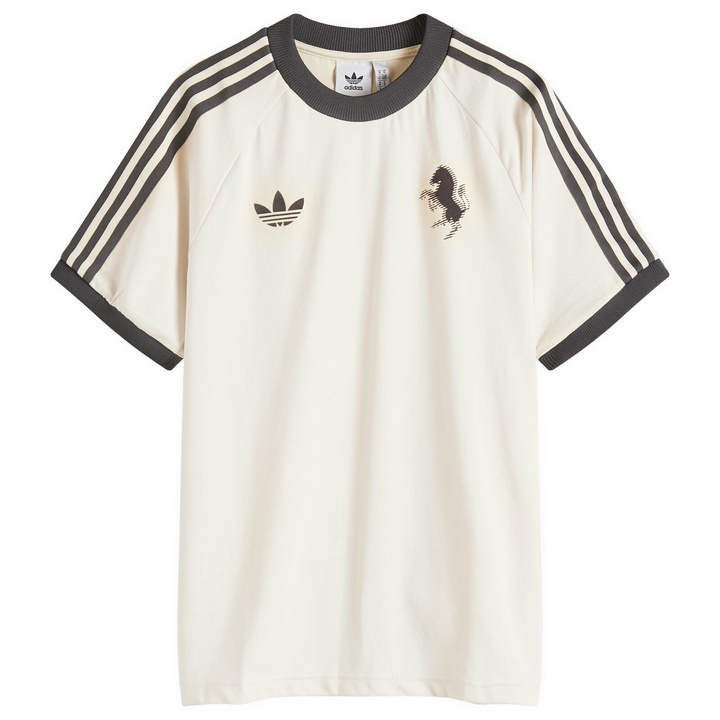 Photo: Adidas Men's Juventus FC OG 3 Stripe T-Shirt in Wonder White