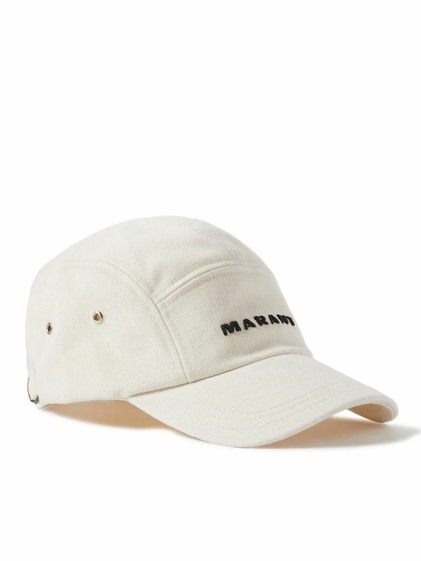 Photo: Isabel Marant - Tyron Logo-Embroidered Cotton-Twill Baseball Cap - Neutrals