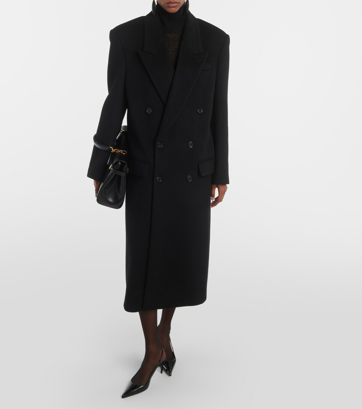 Saint Laurent Double-breasted wool coat Saint Laurent