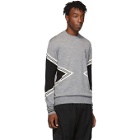 Neil Barrett Grey Modernist Crewneck Sweater