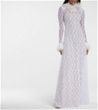 Christopher Kane - Bridal feather-trimmed lace gown