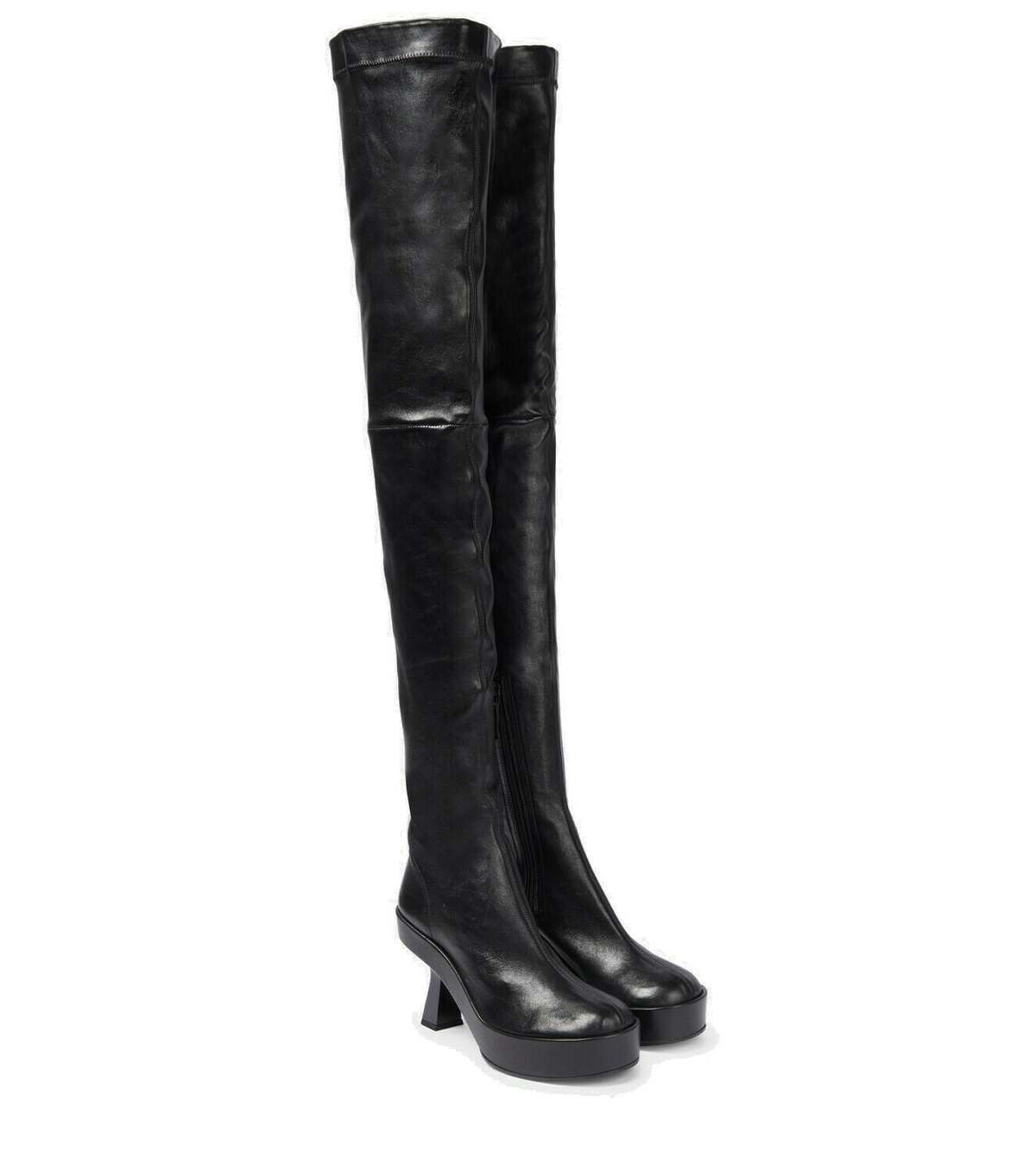 Versace - Leather Over-the-knee Boots Versace