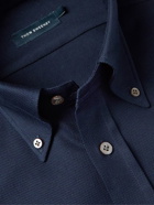 Thom Sweeney - Button-Down Collar Cotton-Piqué Shirt - Blue