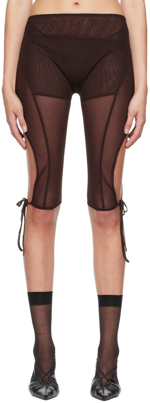 Photo: nastyamasha SSENSE Exclusive Brown Leggings