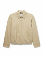 Burberry - Logo-Embroidered Cotton-Twill Harrington Jacket - Neutrals