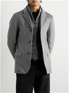 Herno - Cashmere Blazer with Removable Quilted Shell Gilet - Gray