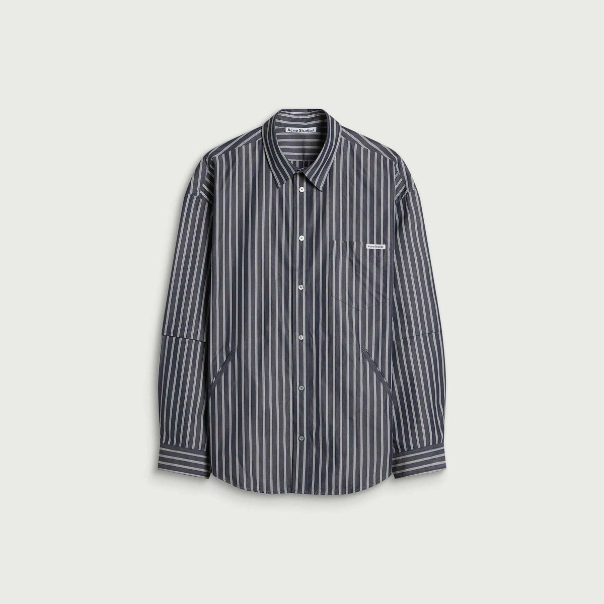 Acne Studios Men's Satero Double Sleeve Shirt in Blue/White