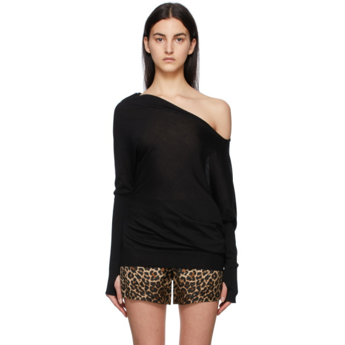 Photo: TOM FORD Black Silk Off-The-Shoulder Top