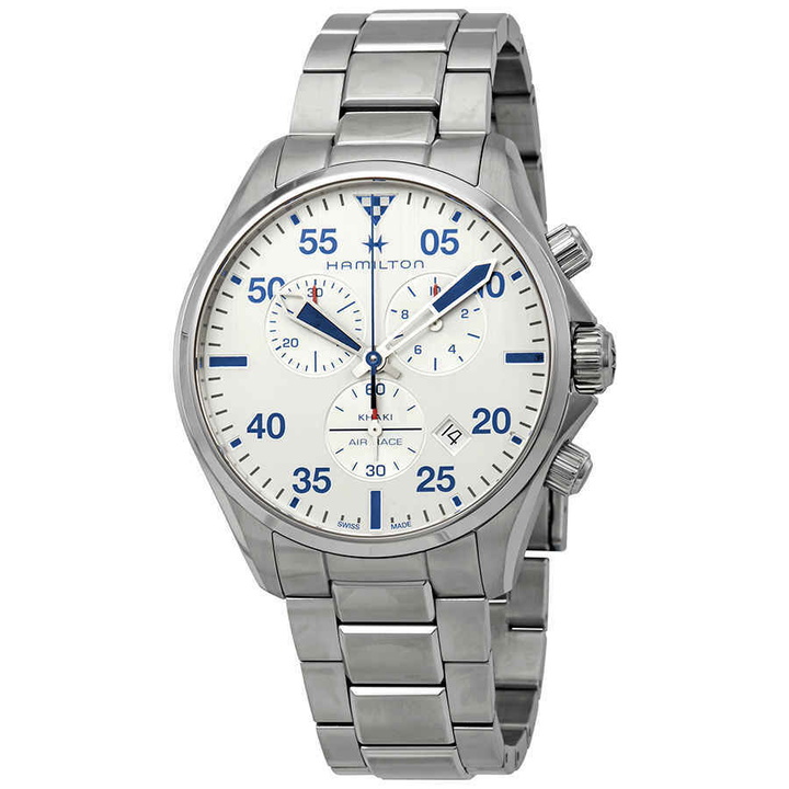 Photo: Hamilton Khaki Pilot Chronograph Silver Dial Mens Watch H76712151