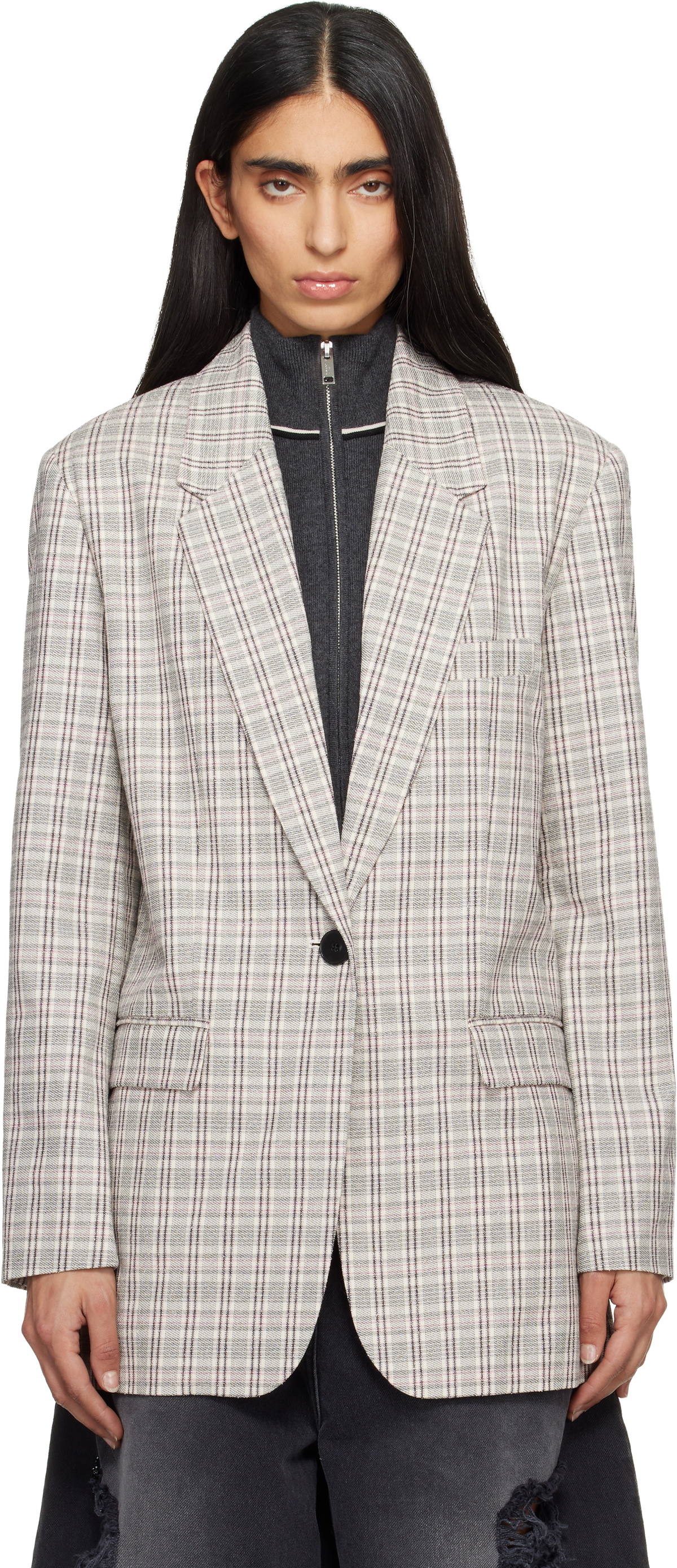 Isabel Marant Etoile Off White & Pink Selda Blazer
