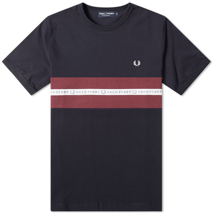 Photo: Fred Perry Sports Taped Tee Navy