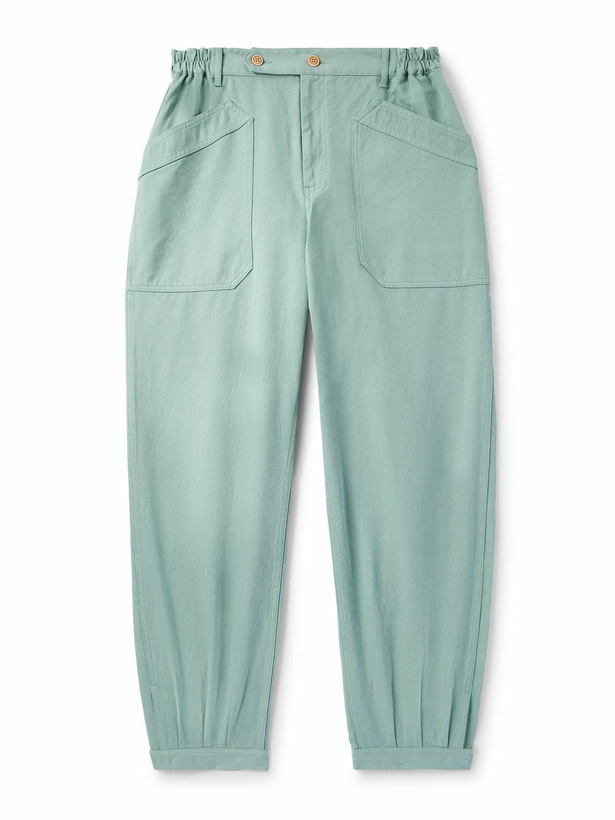 Photo: Visvim - Carrol Tapered Cotton-Twill Trousers - Green