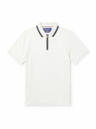 Loro Piana - Regatta Stretch-Cotton Piqué Zip-Up Polo Shirt - White