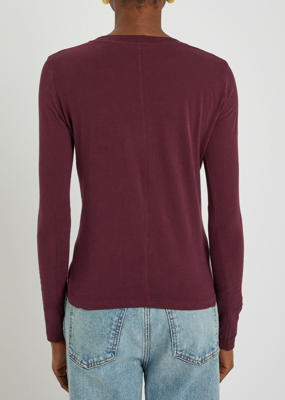 American Vintage Gamipy Cotton T-shirt Burgundy