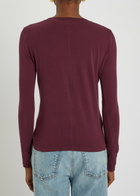 American Vintage Gamipy Cotton T-shirt Burgundy