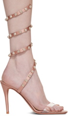 Valentino Garavani Pink Rockstud Heeled Sandals