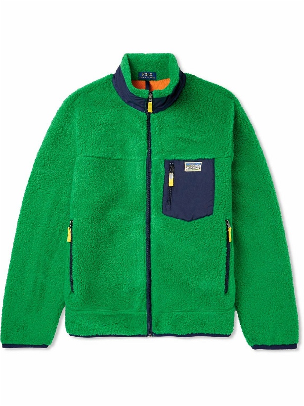 Photo: Polo Ralph Lauren - Shell-Trimmed Fleece Jacket - Green