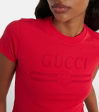 Gucci Logo cropped cotton-blend jersey T-shirt
