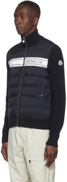 Moncler Navy Nylon Down Jacket