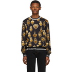 Dolce and Gabbana Black Sacred Heart Sweatshirt