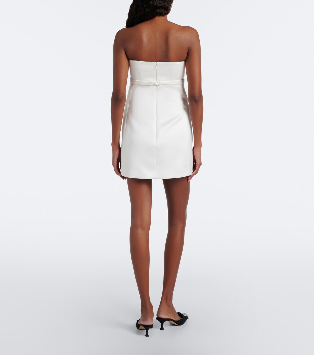 Safiyaa Bridal Leera bow-detail crêpe minidress