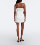 Safiyaa Bridal Leera bow-detail crêpe minidress