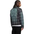 Off-White Gray Check Jacquard Skate Coach Denim Jacket