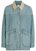Free People Lemon Denim Jacket Blue