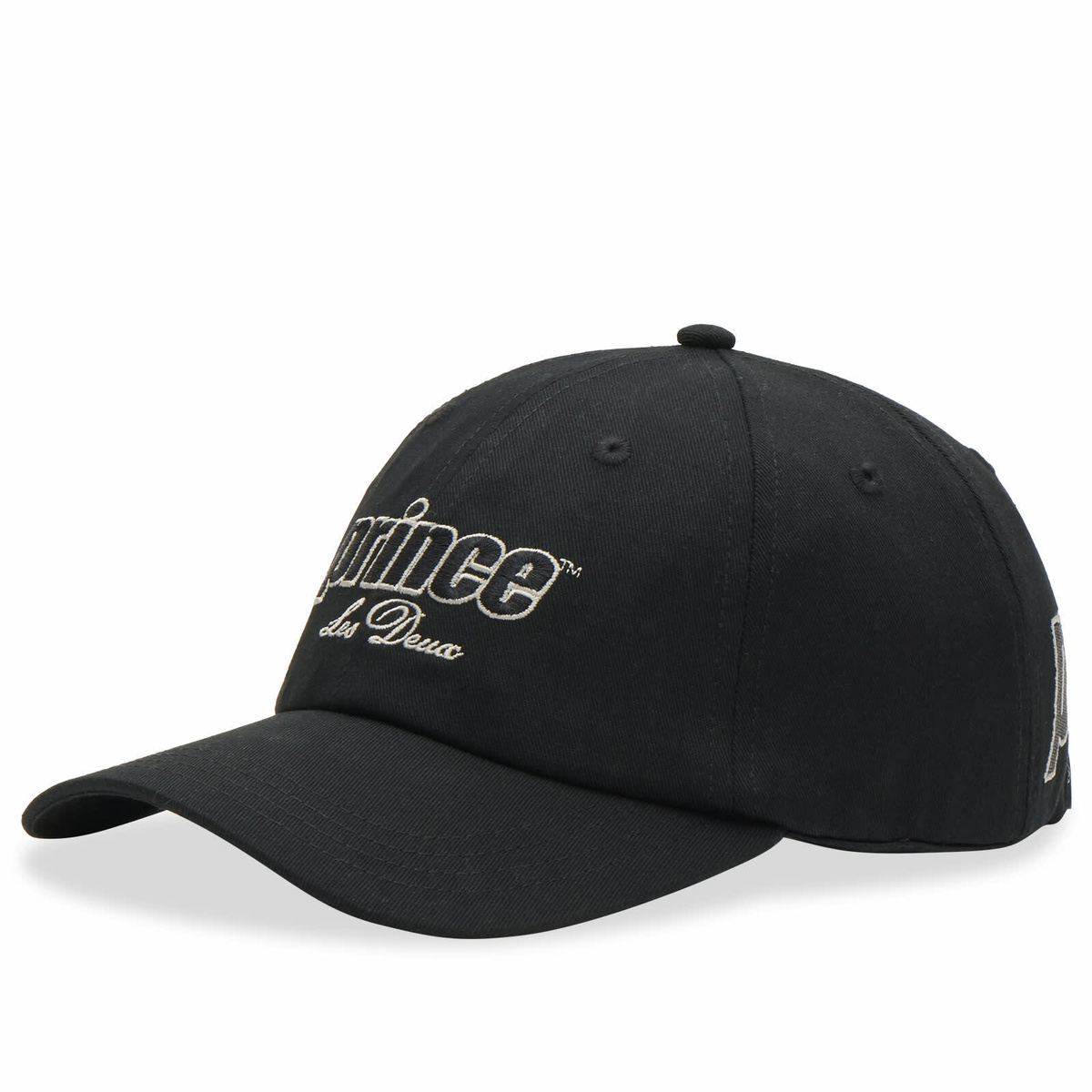 Les Deux Men's Prince Dad Cap in Black 