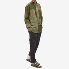 Comme des Garçons Homme Men's Patchwork Overshirt in Khaki Mix