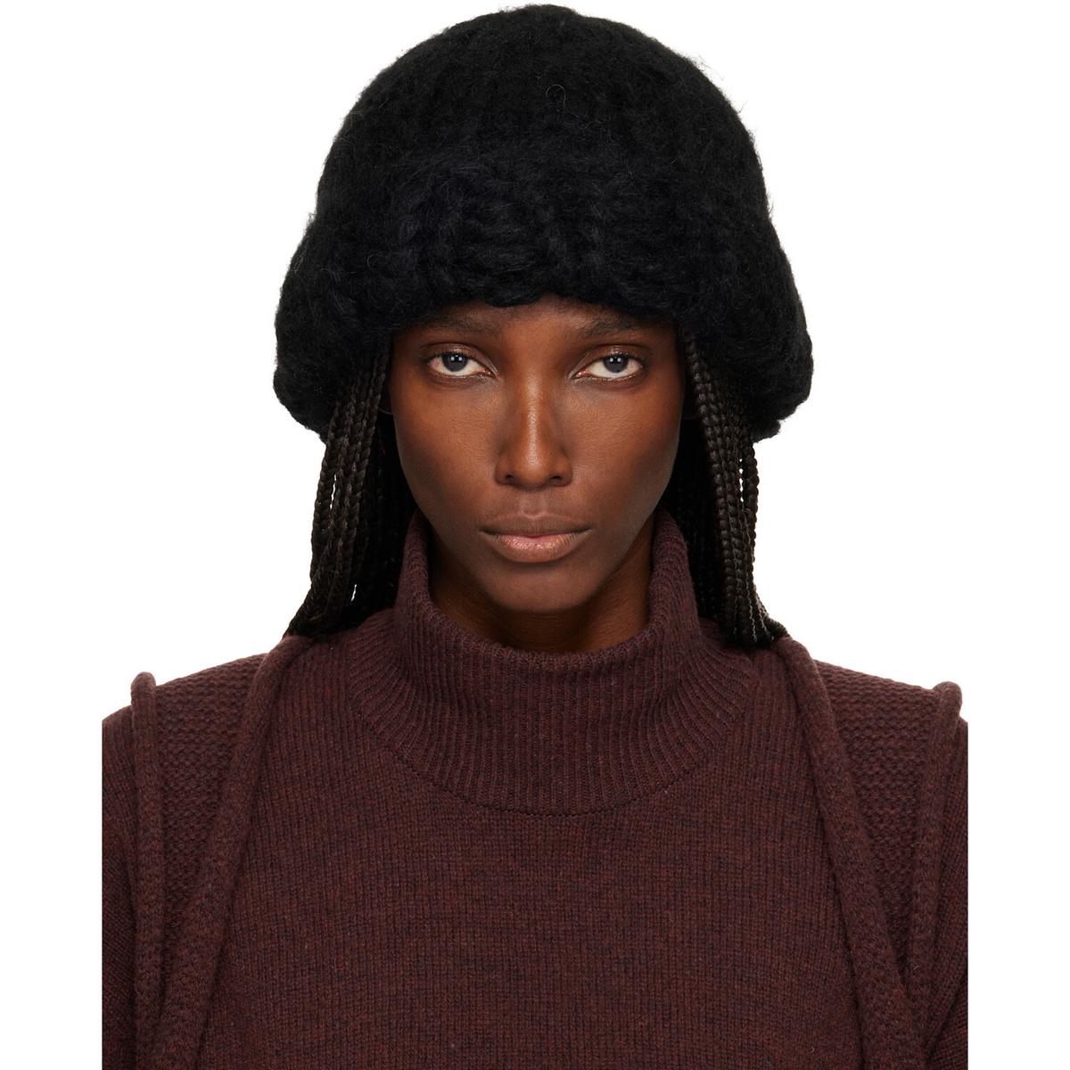 ISSEY MIYAKE Black November Silk Mohair Beanie