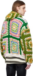 COÛT DE LA LIBERTÉ Multicolor Lydia One Of A Kind Square Flower Crochet Hoodie
