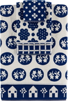 Dusen Dusen Navy Pattern Towel Set, 5 pcs