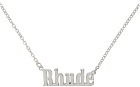 Rhude Silver Pendant Necklace